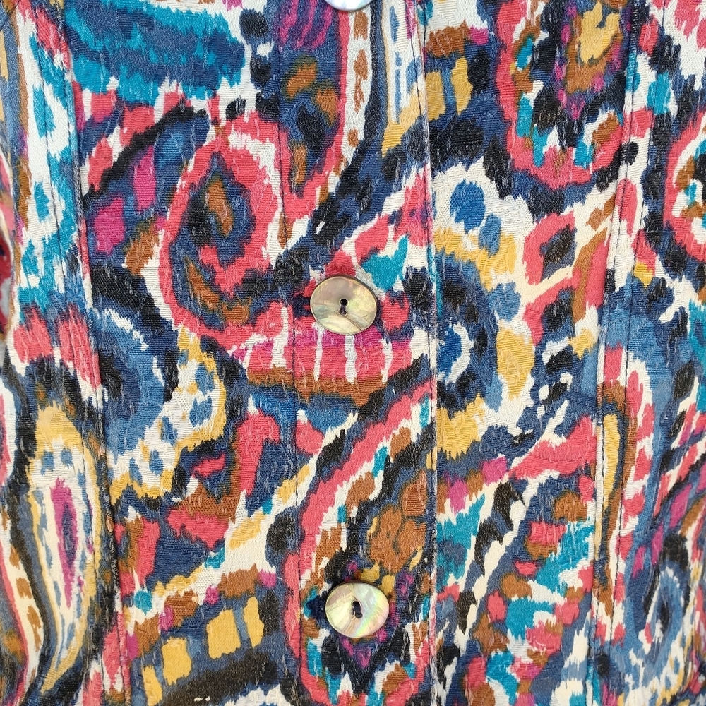 Ruby Rd. Petite Multi Colored Paisley Printed But… - image 5